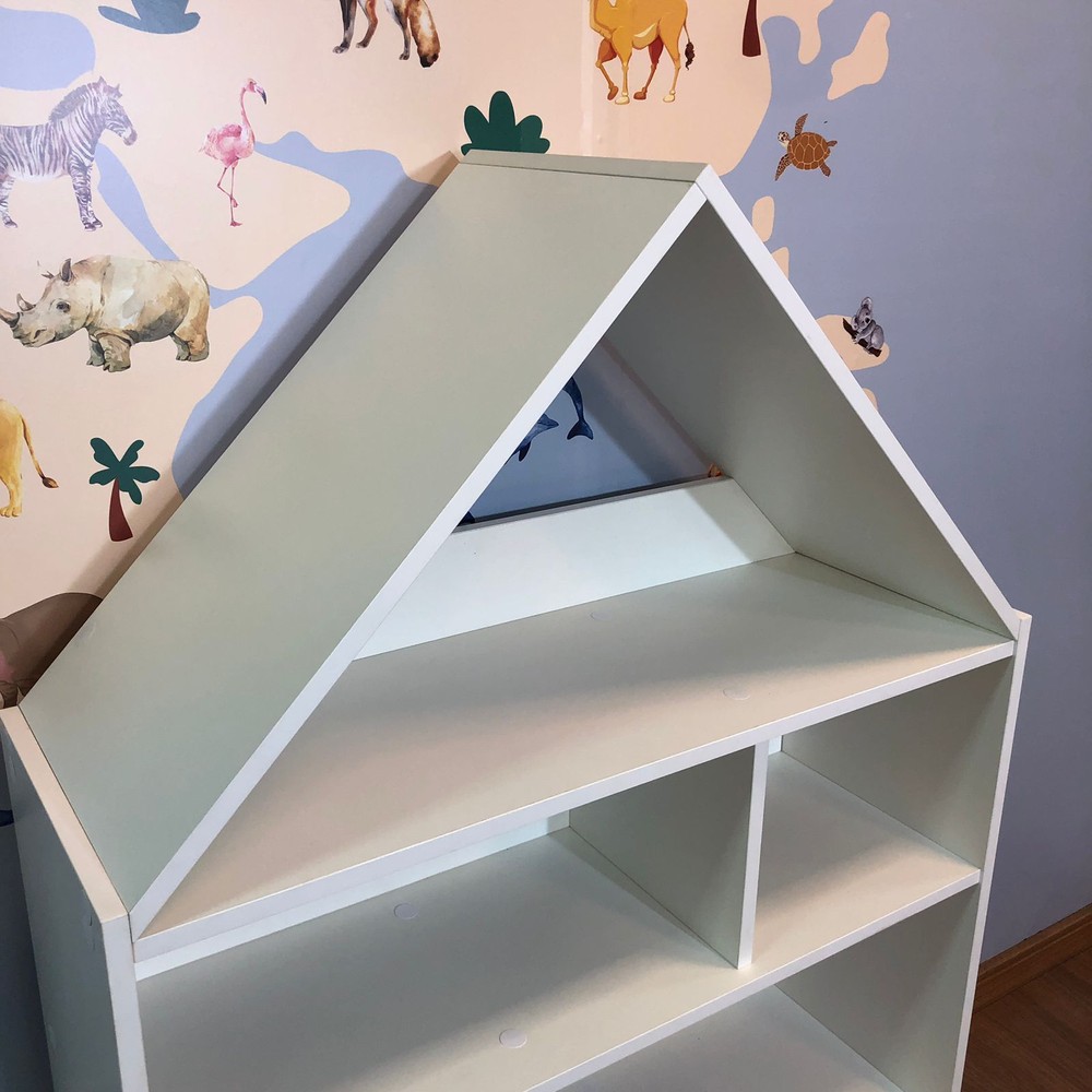 Casinha estante para brinquedos e livros - estante casinha infantil