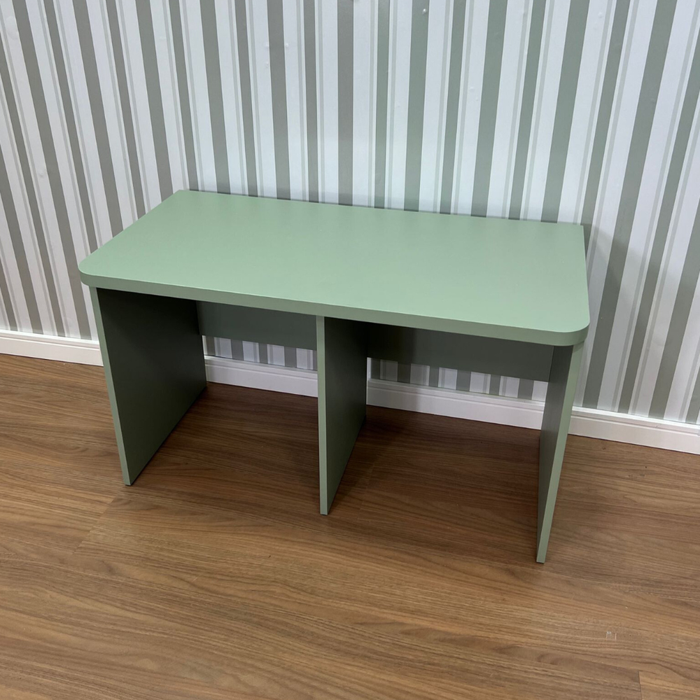 Rack infantil para dois baús  cor verde jade