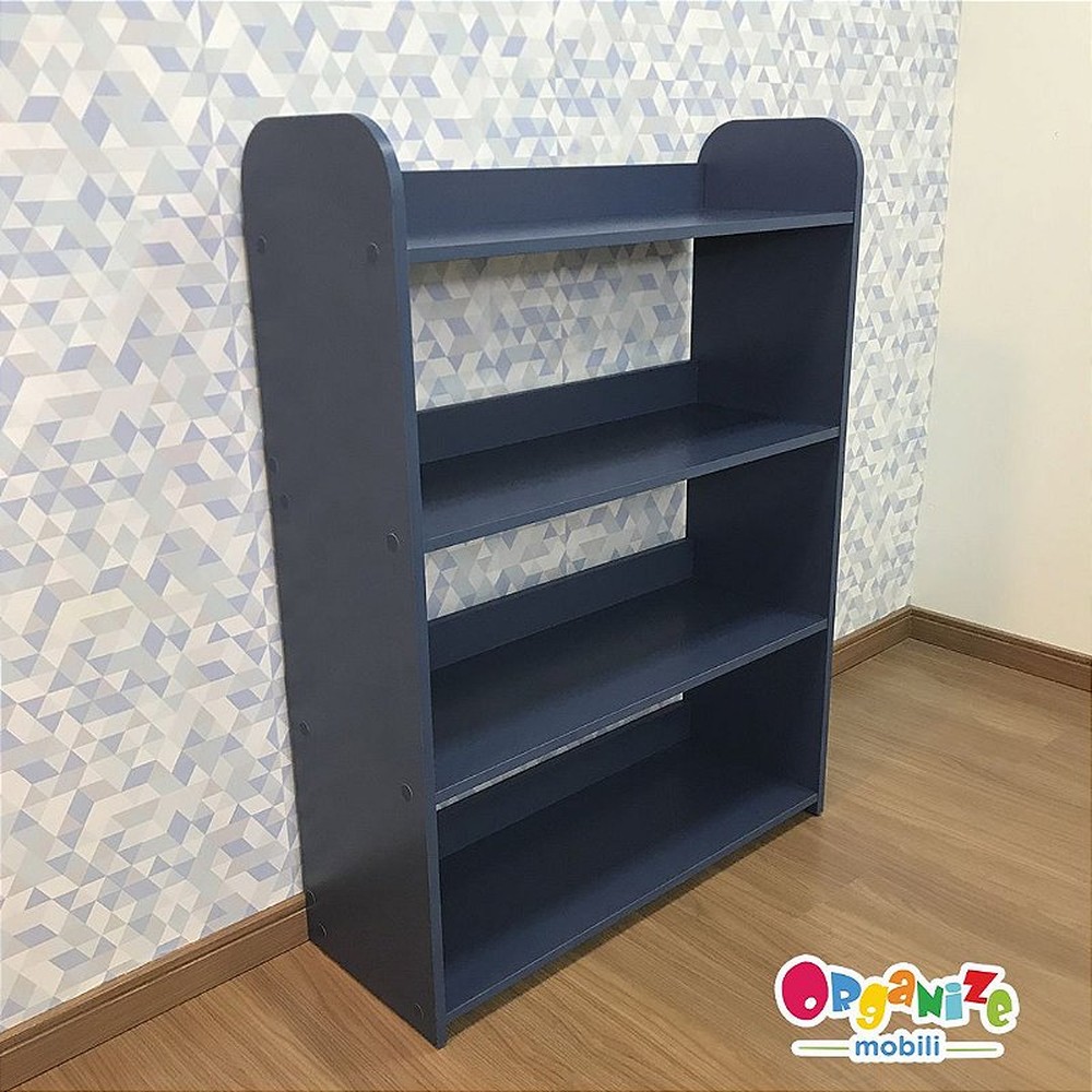 Organizador de brinquedos 4 prateleiras - cor azul