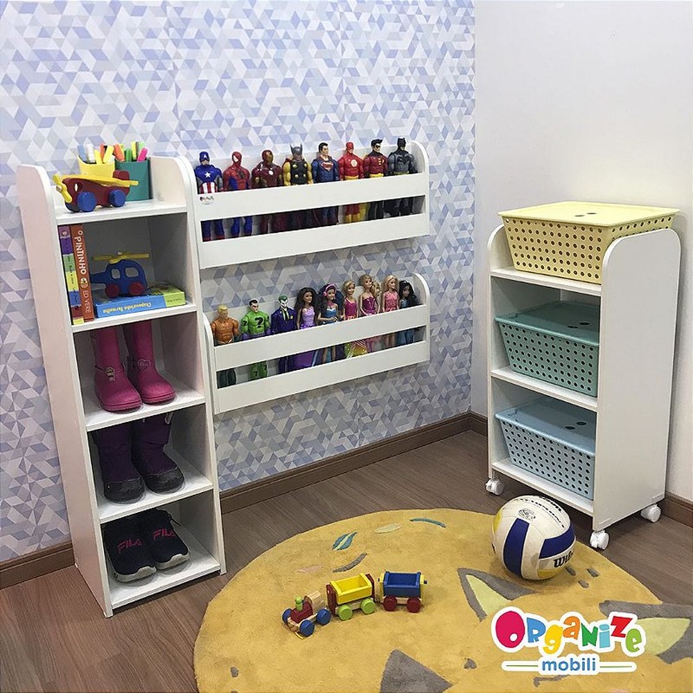 Kit organizadores de bonecos e bonecas montessori - 2 unidades brancas