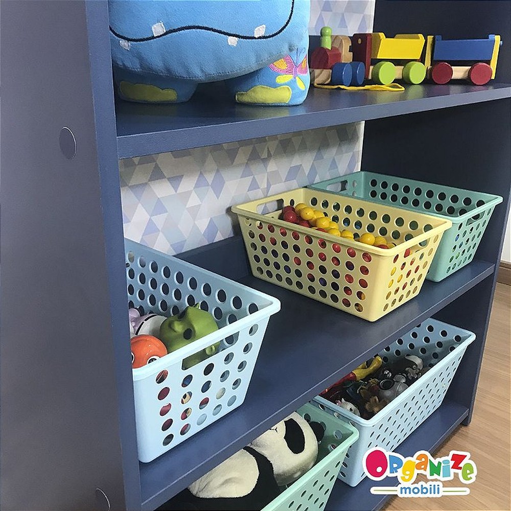 Organizador de brinquedos azul 4 prateleiras - 4CXP 2CXG