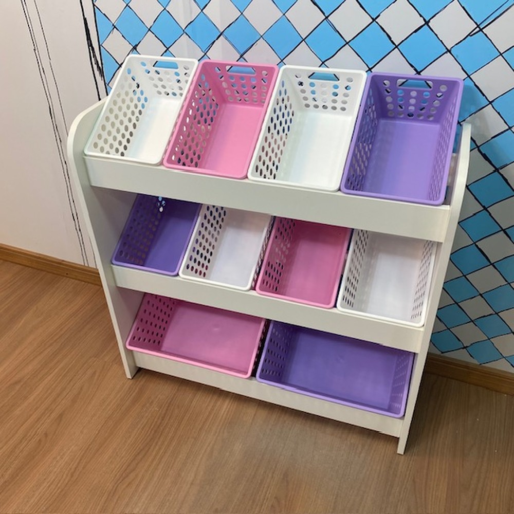 Organizador de Brinquedos mais 8 caixas pequenas e 2 grandes - tema peppa