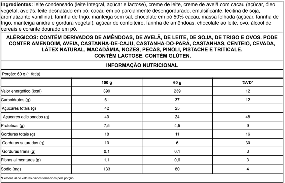 Informação nutricional