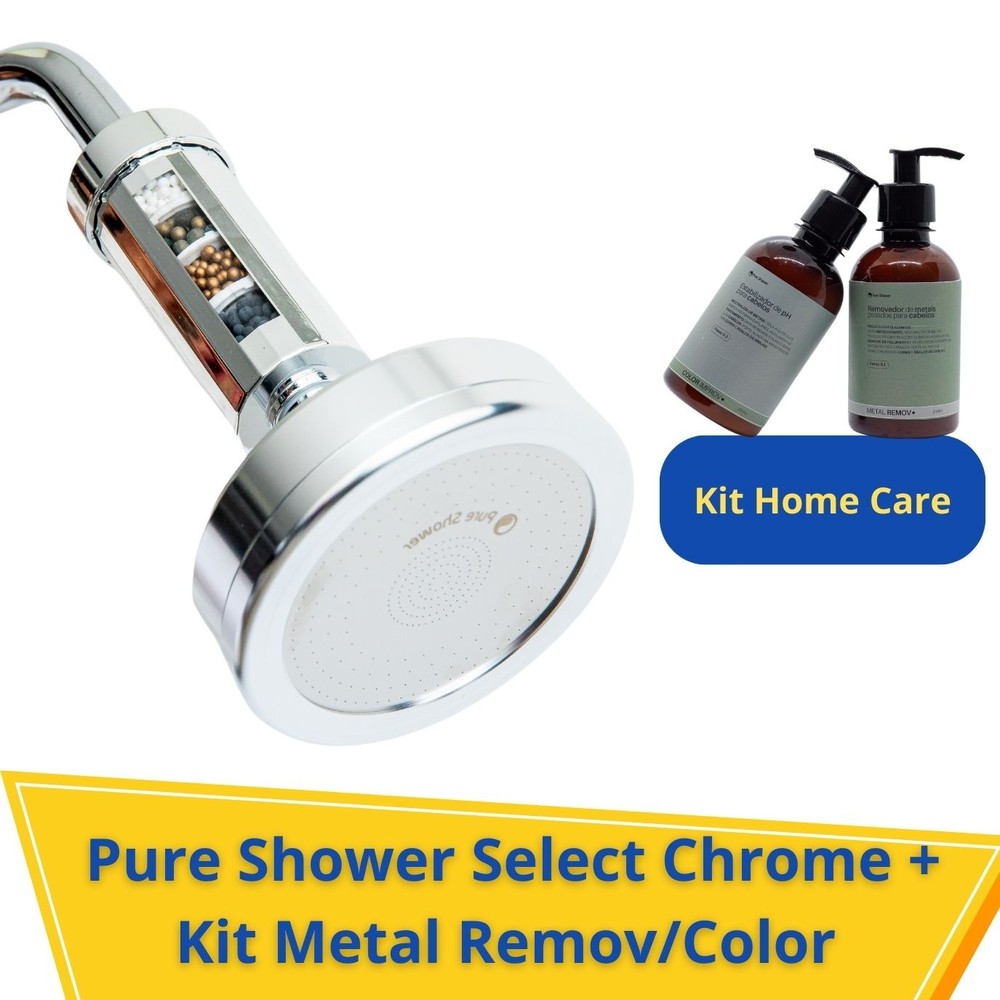 Pure Shower Chrome + Kit Home Care Metal Remov Color Improv