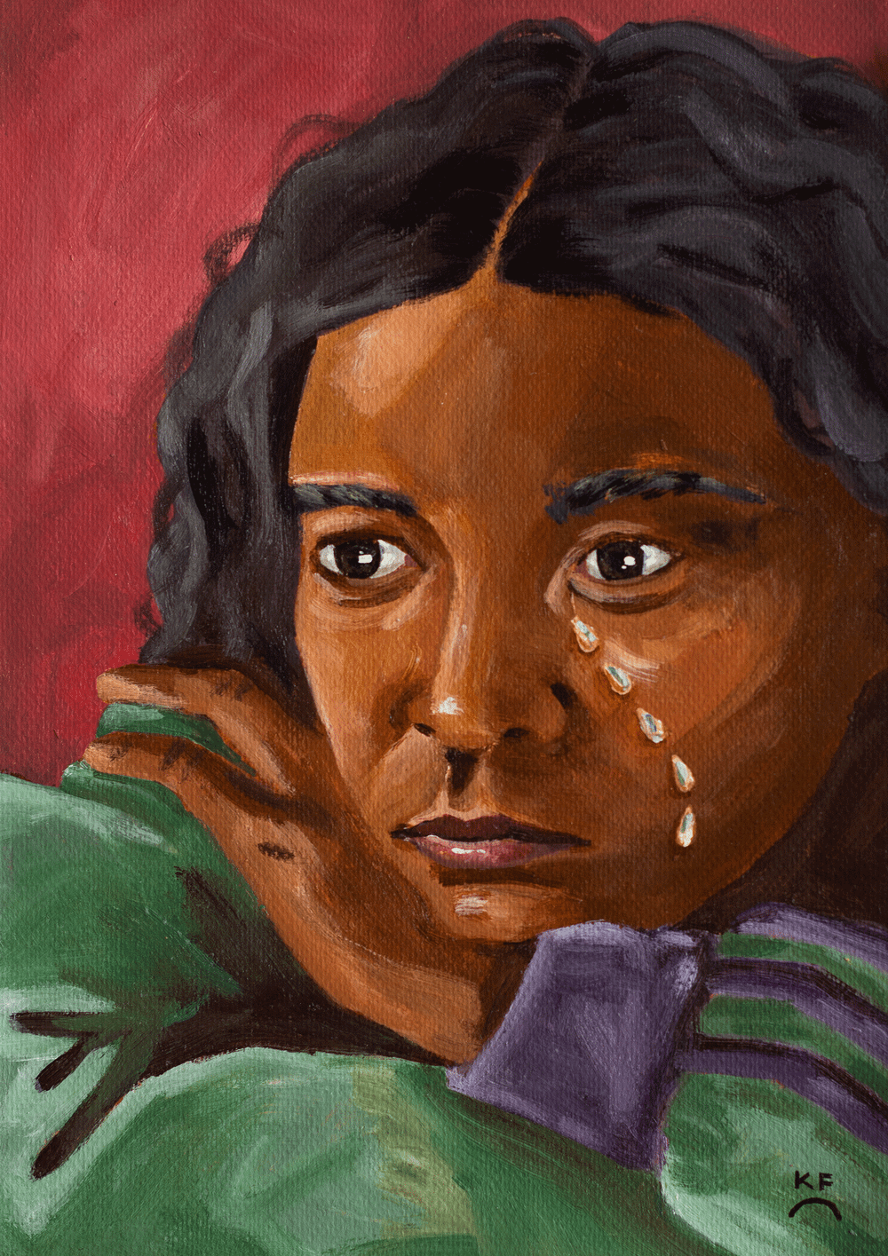 Lagrimas Escorrem pelas Maçãs do meu Rosto 4 