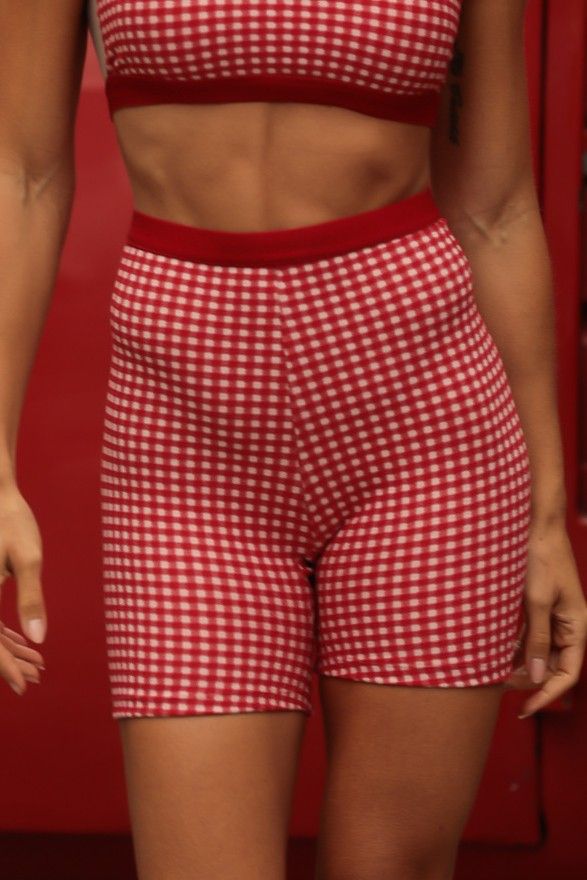 SHORT ALPHA VICHY | VICHY ALPHA BIKER SHORTS