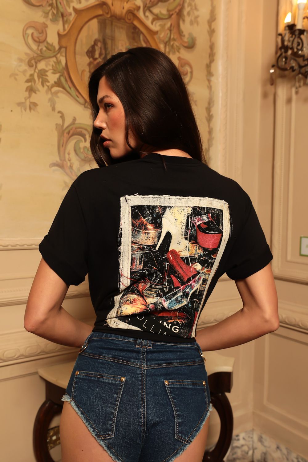 CAMISETA HEELS ARCHIVE PRETA | HEELS ARCHIVE BLACK TEE