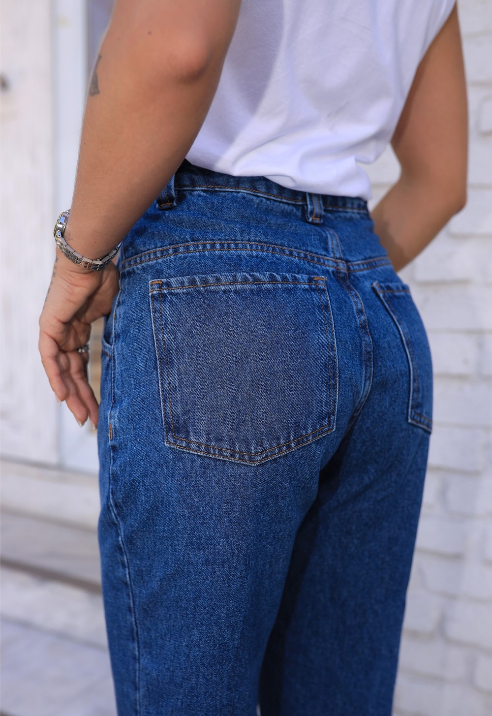 Calça Jeans Baggy  Analu - Lavagem Intermediária