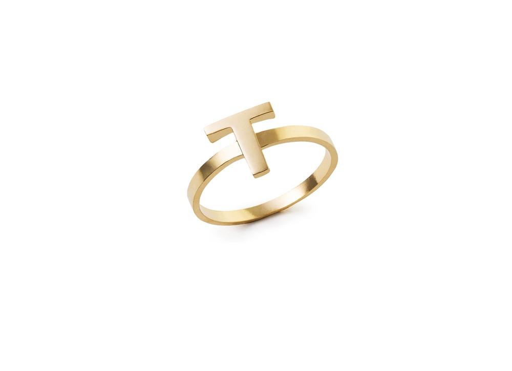 ANEL YELLOW ONE LETTERS OURO 18K