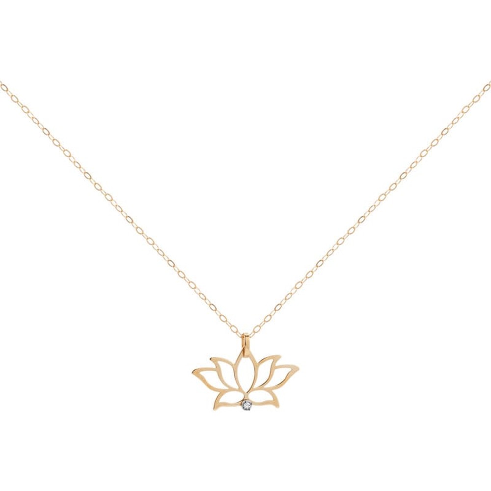 Colar Flor de Lotus Ouro 18k