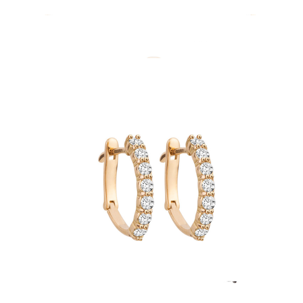 Brinco Argola Diamante Ouro 18k 