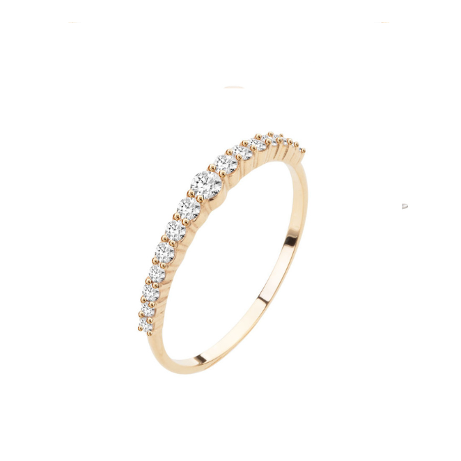 Meia Aliança Ouro 18k