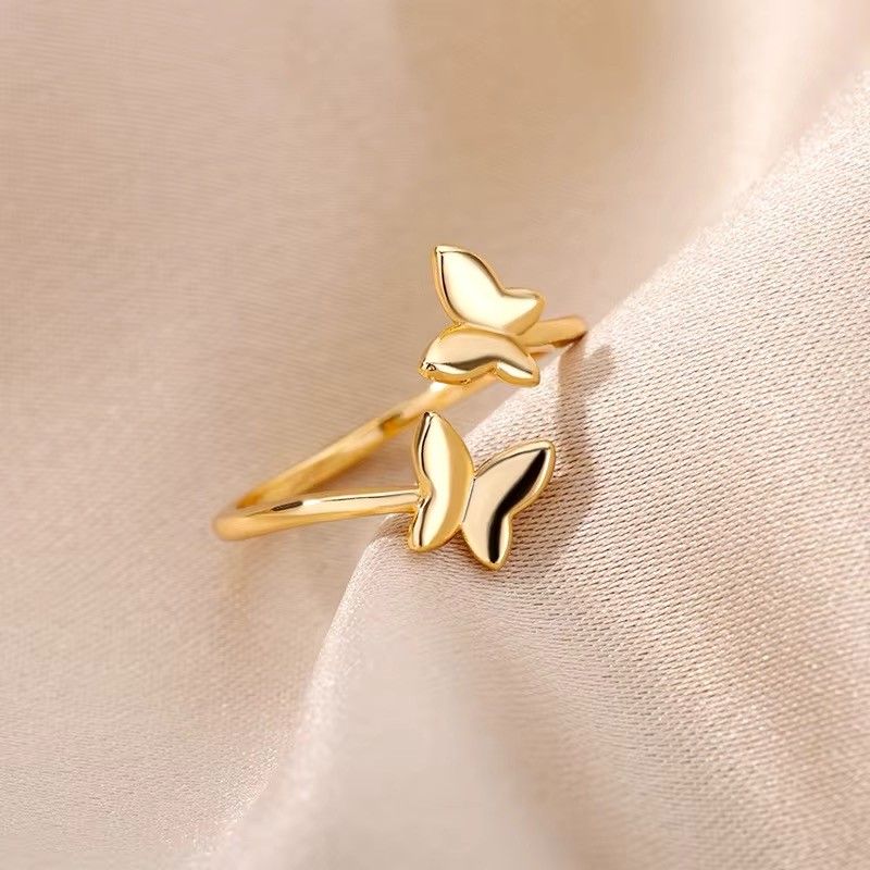 Anel Borboleta Ouro 18k