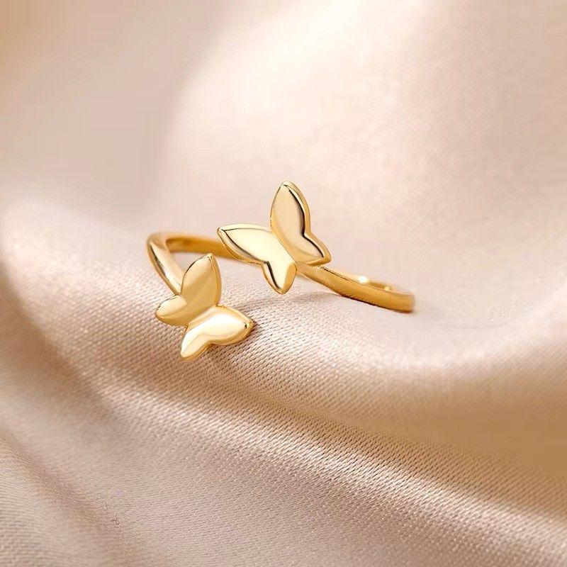 Anel Borboleta Ouro 18k