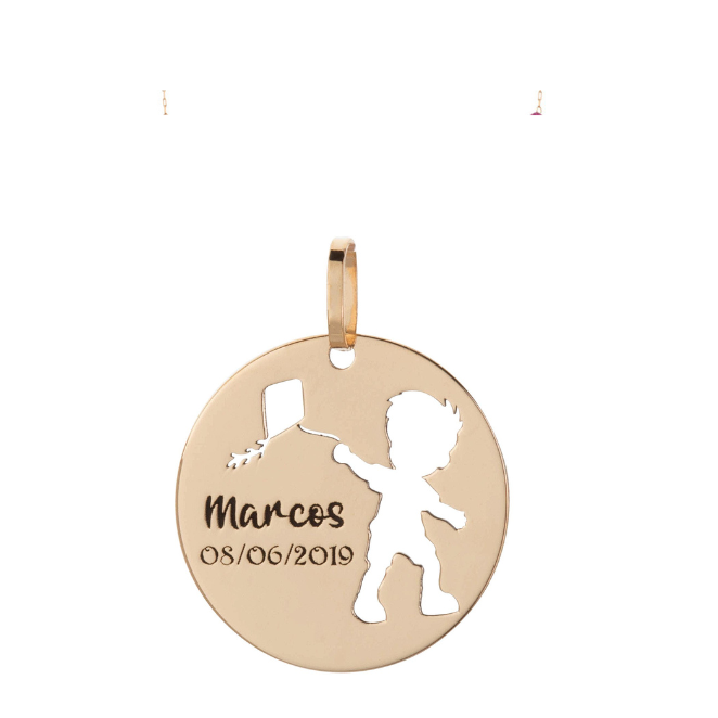 Pingente Personalizado Menino Ouro 18k