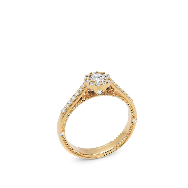 Anel Solitário Florescer Ouro 18k