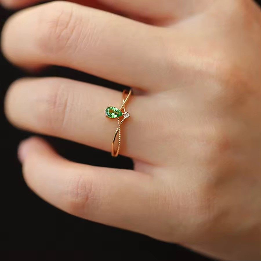 Anel Orvalho Dourado Ouro 18k