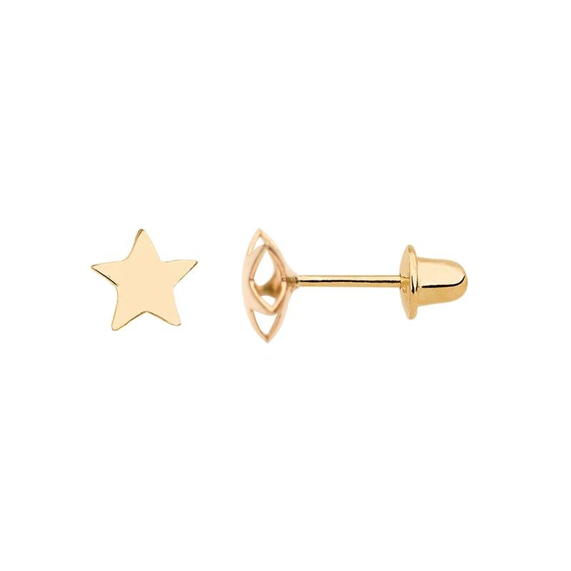 Brinco Estrela Dupla Ouro 18k 