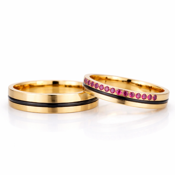 Aliança Coleção Bela Rosa Ouro 18k
