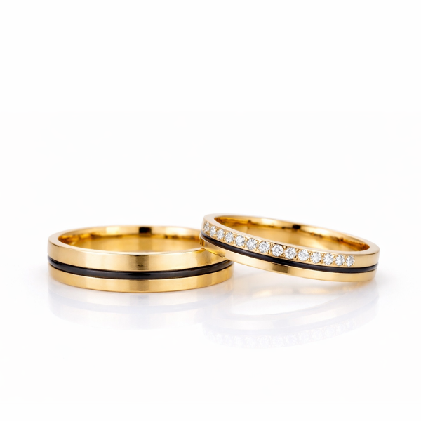 Aliança Coleção Bela Rosa Ouro 18k