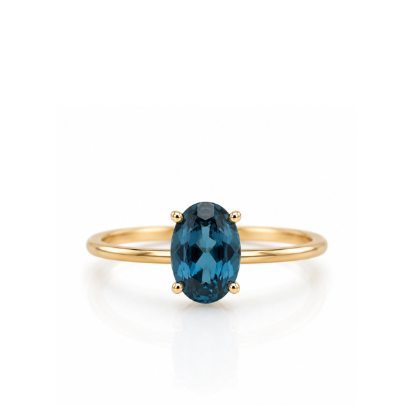 Anel Topázio London Oval Ouro 18k