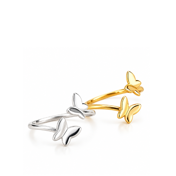 Anel Borboleta Ouro 18k