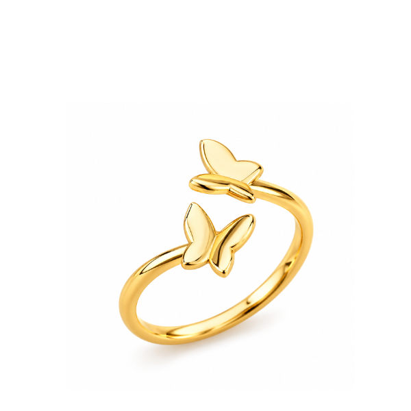 Anel Borboleta Ouro 18k