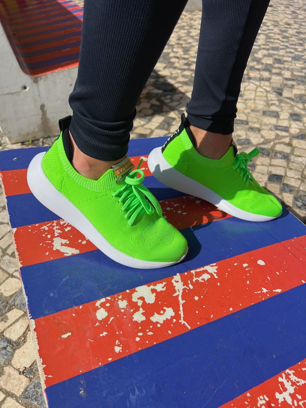 Tênis Knit Amarração Comfy Verde
