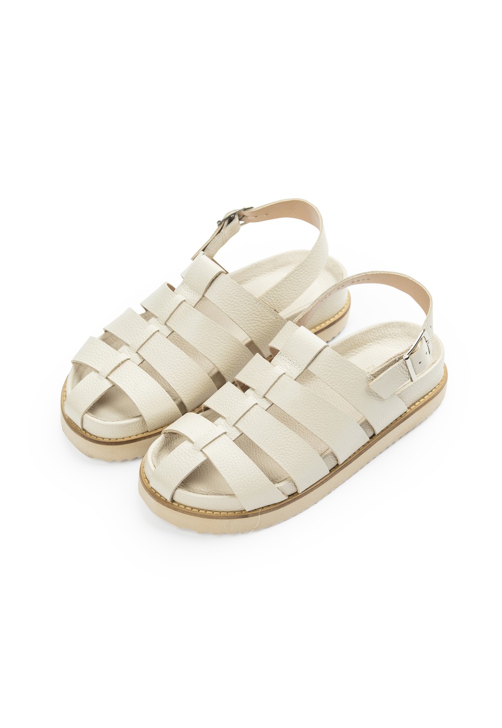 Slider Fisherman Couro Off White 