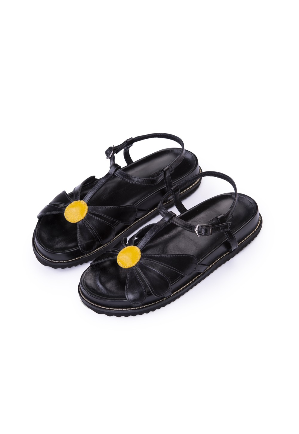 Slider Couro Daisy Black 