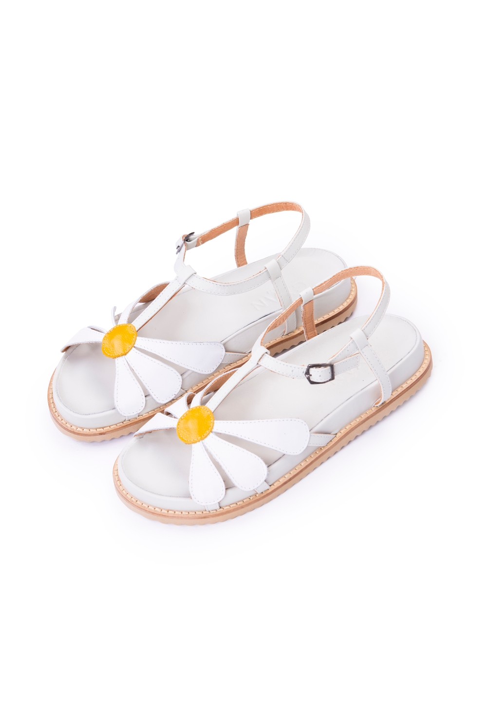 Slider Couro Daisy Off White 