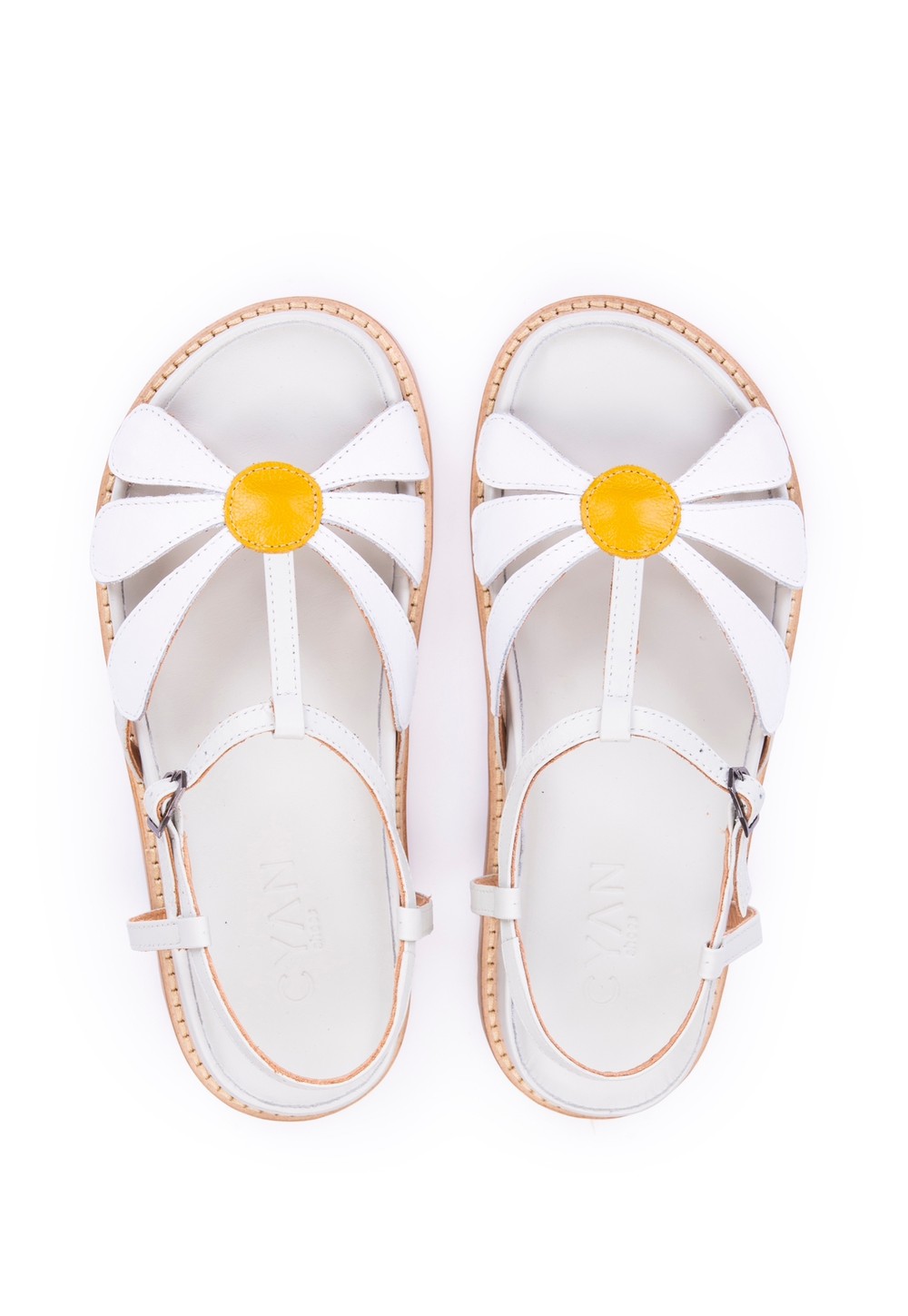 Slider Couro Daisy Off White 