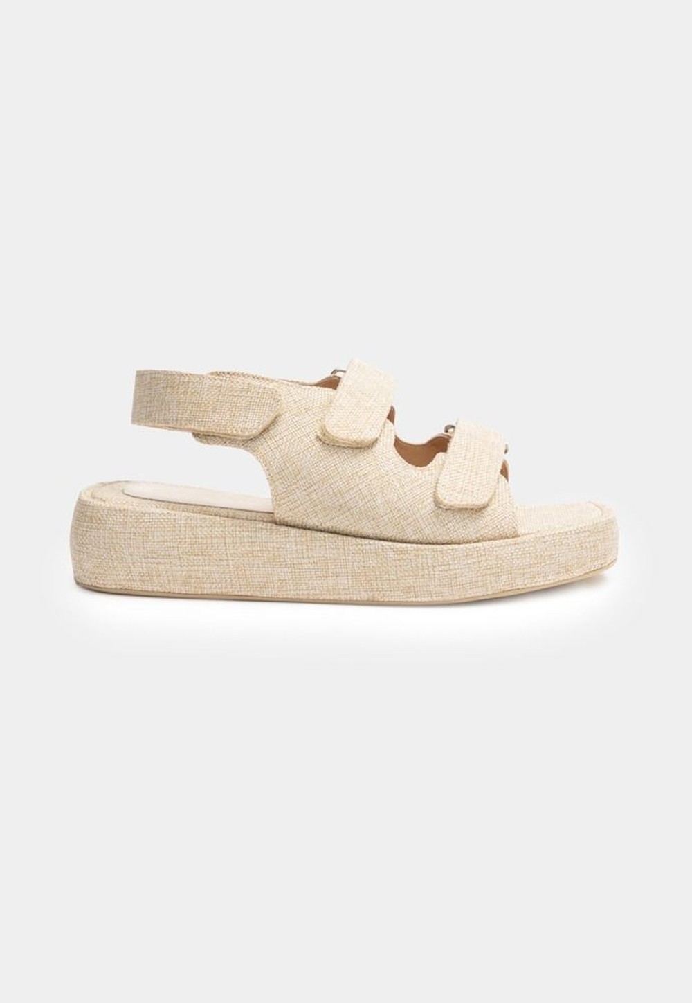 Sandália Flatform Ráfia