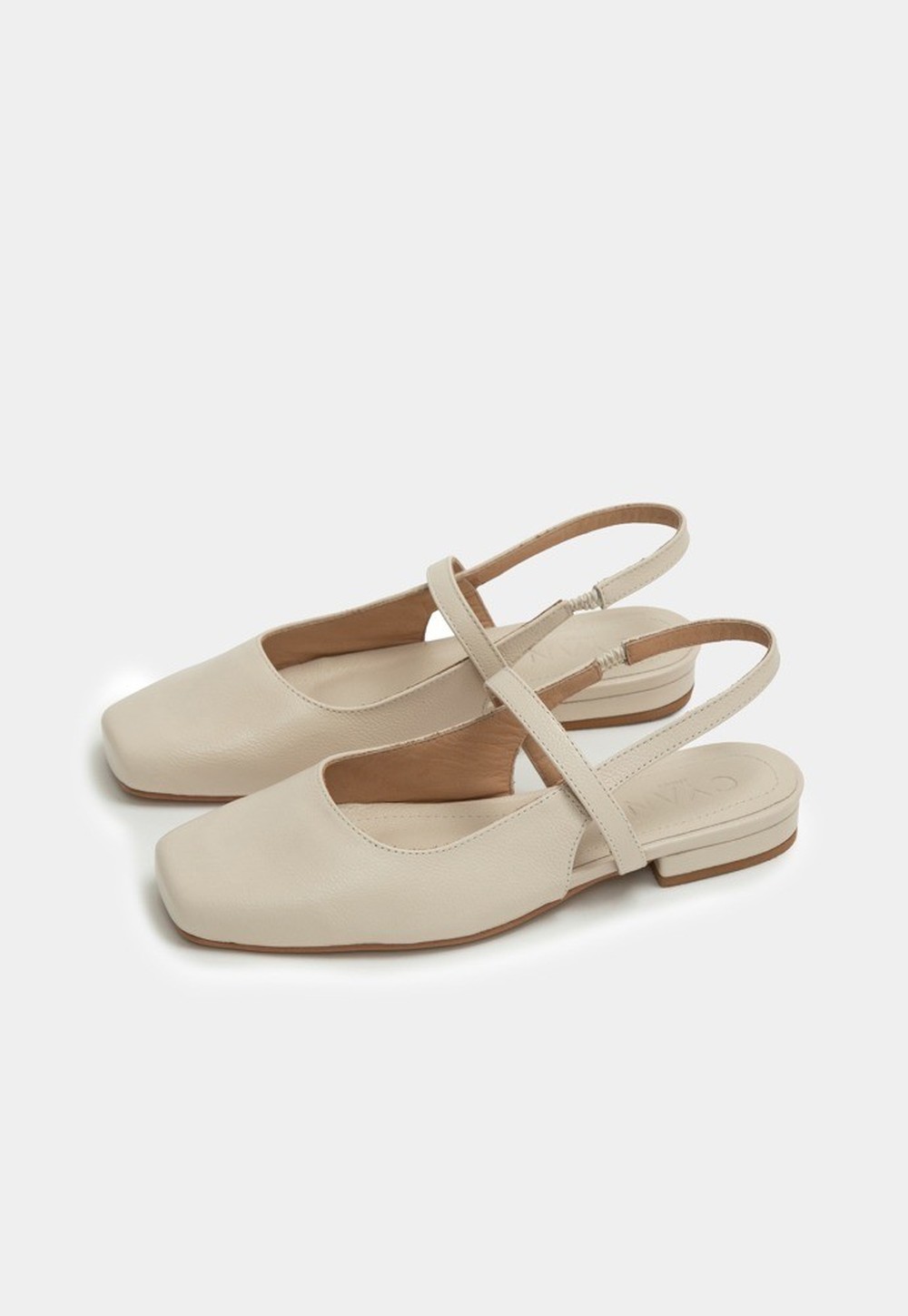 Sapatilha Ballet New Couro Off White