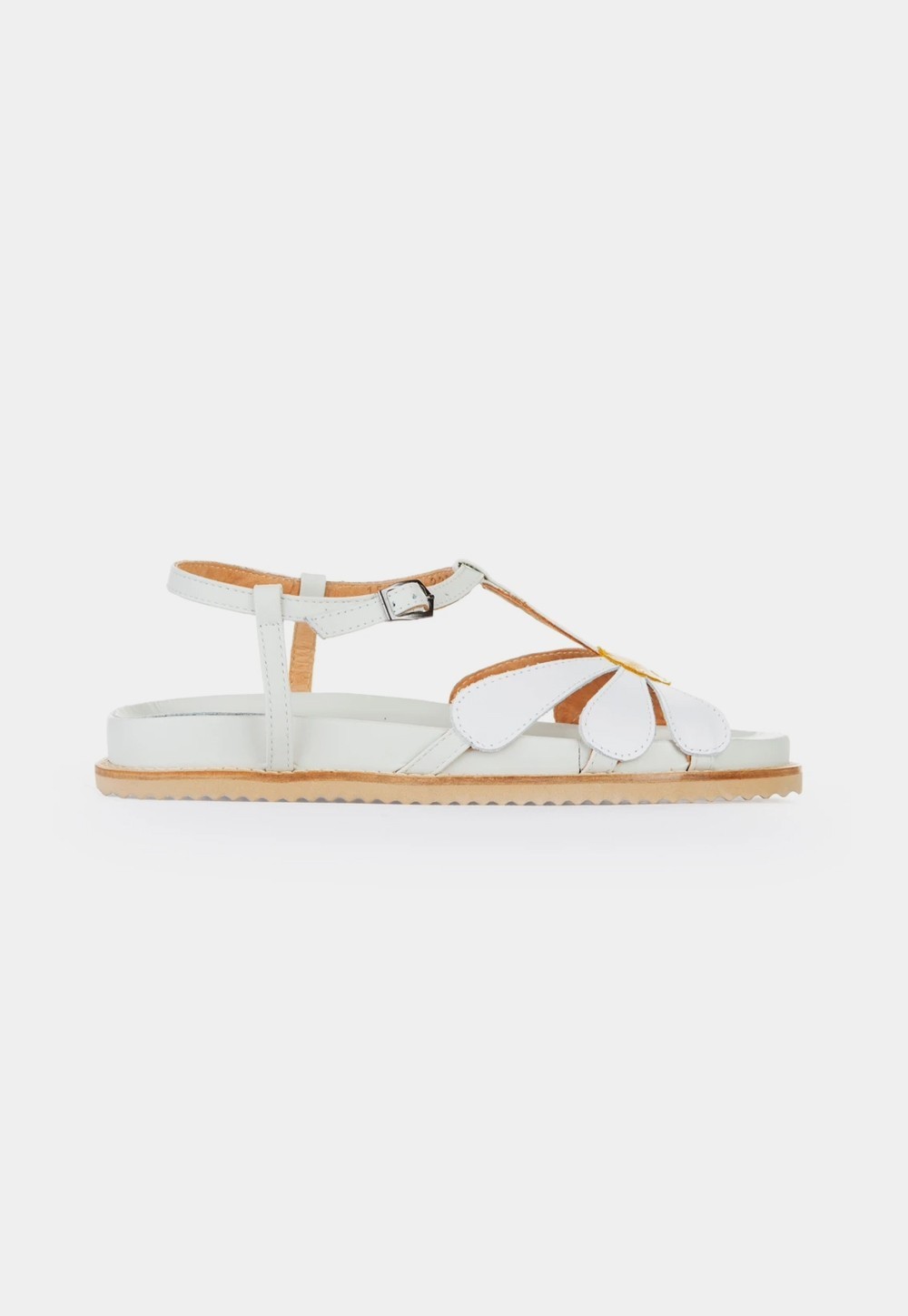 Slider Couro Daisy Off White 