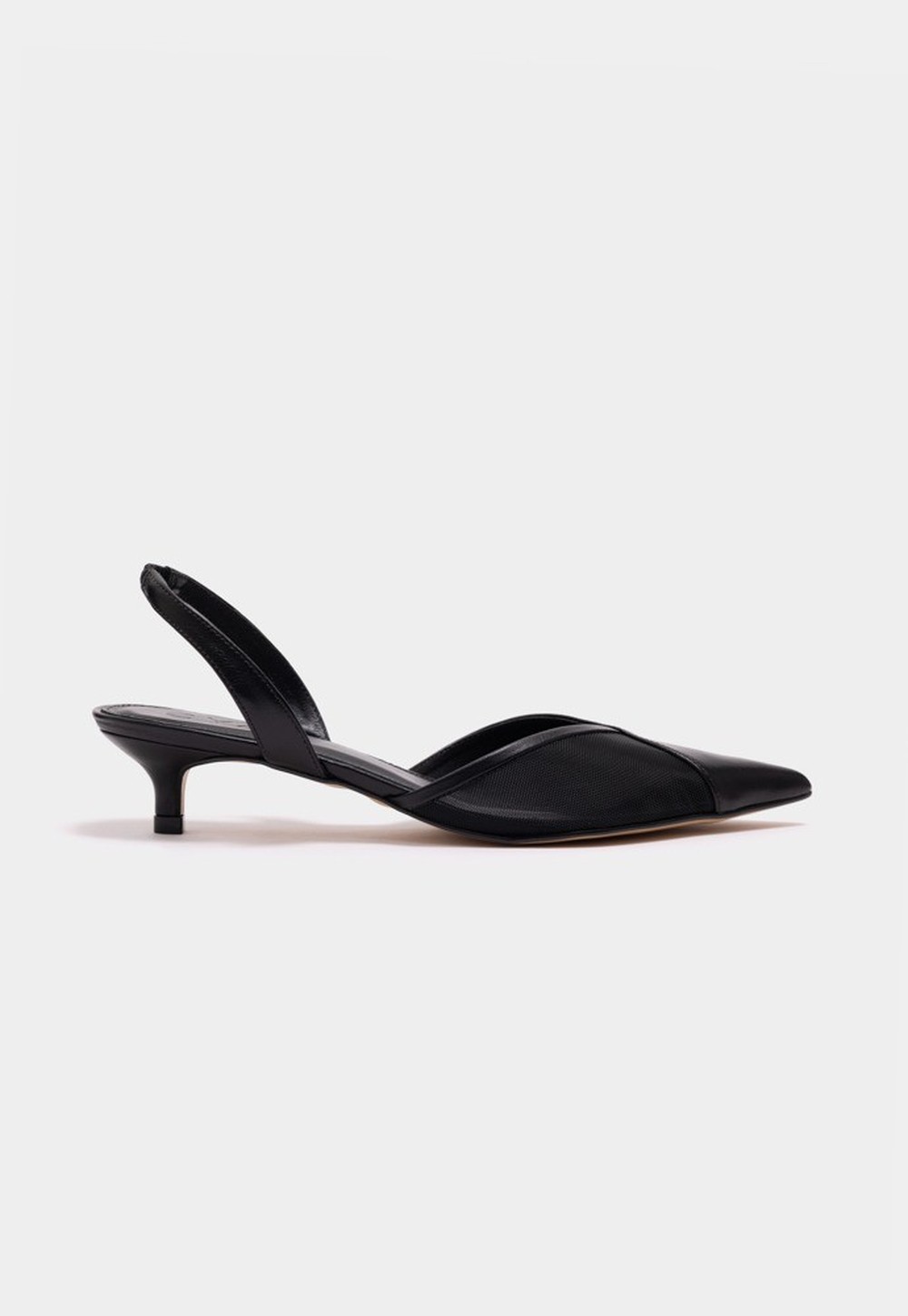 Scarpin Kate Tela Couro Preto 