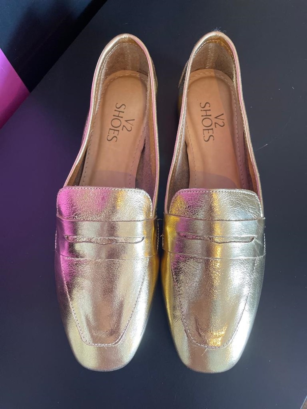 Loafer dourado