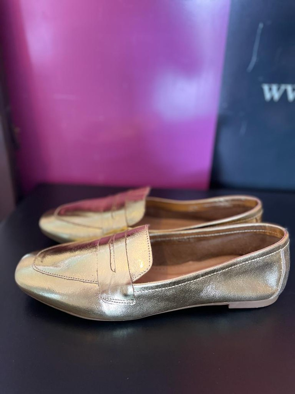 Loafer dourado