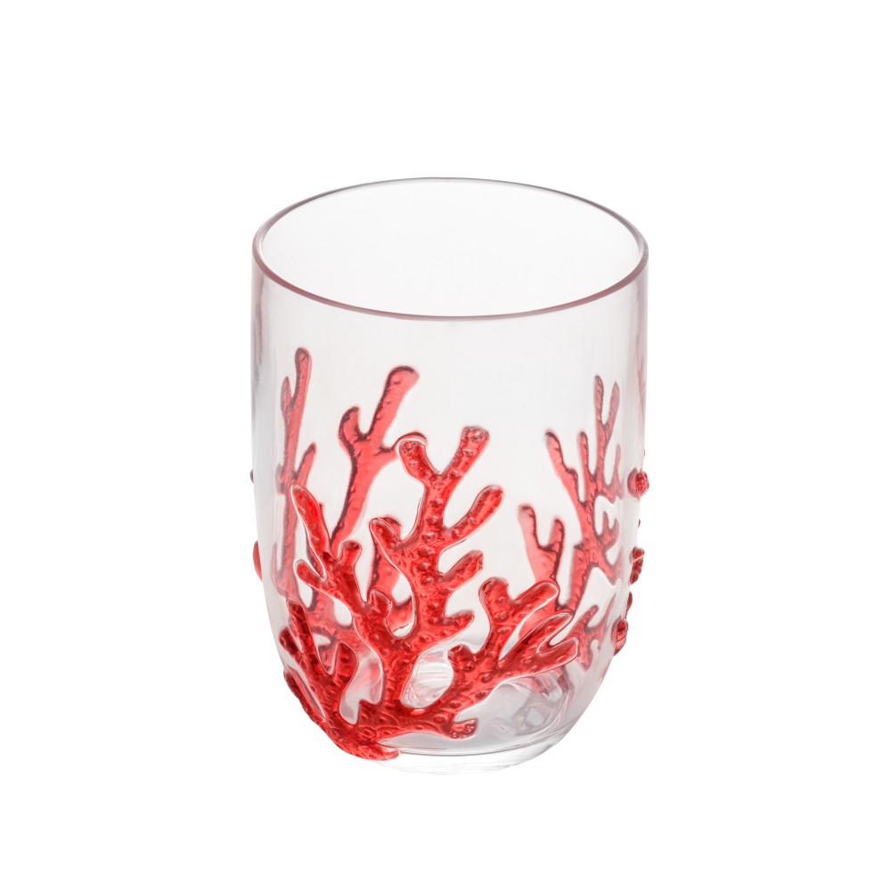 Set Copos Baixos Coral Vermelho