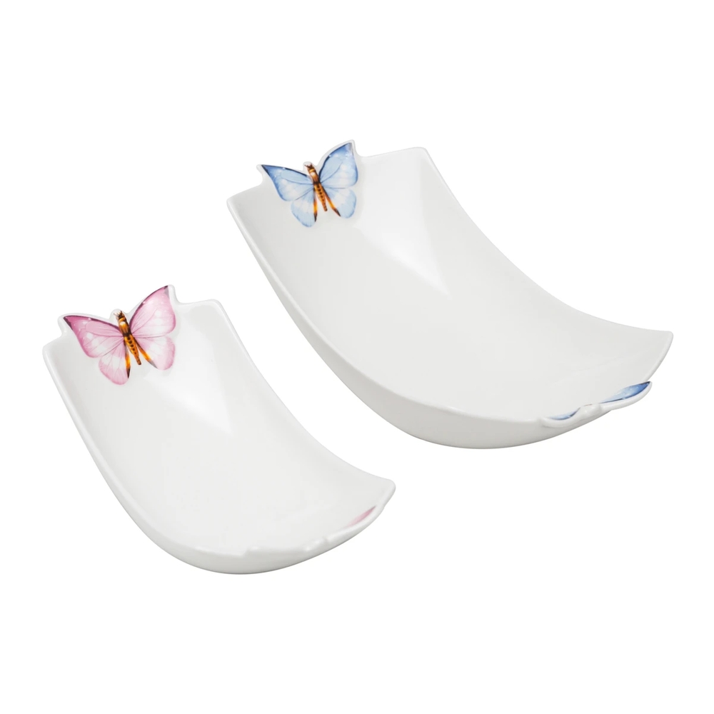 Set Travessas de Porcelana Borboletas 