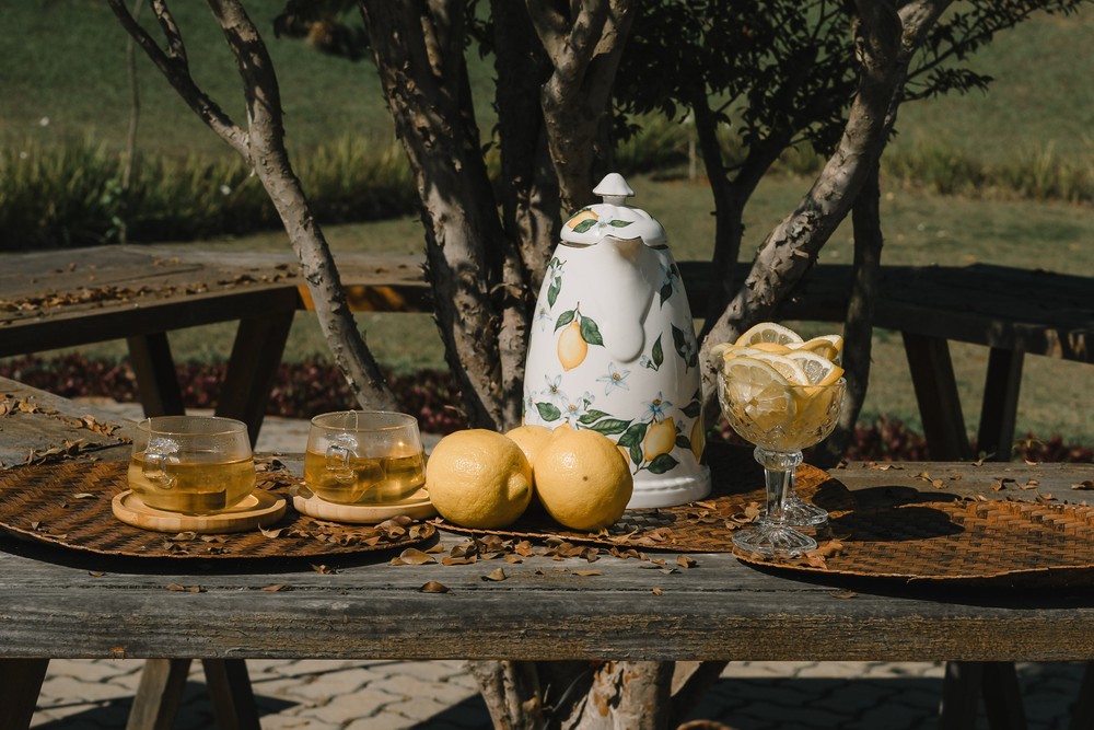 Garrafa Térmica de Porcelana Limão Siciliano 