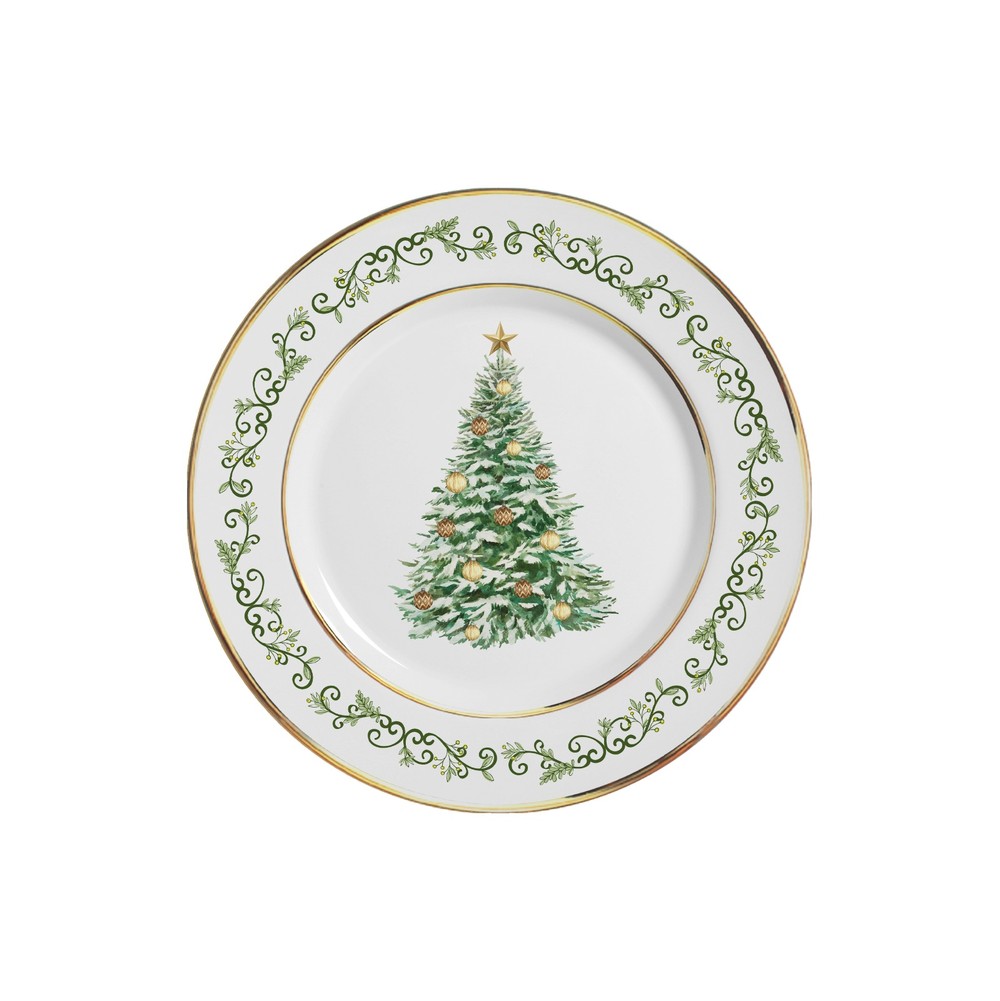 Prato Sobremesa Classic Christmas Filete Ouro 10 Classific