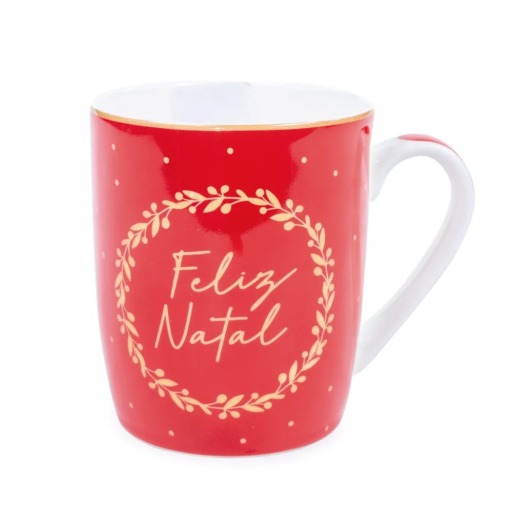 Caneca Guirlanda Feliz Natal 440ml 