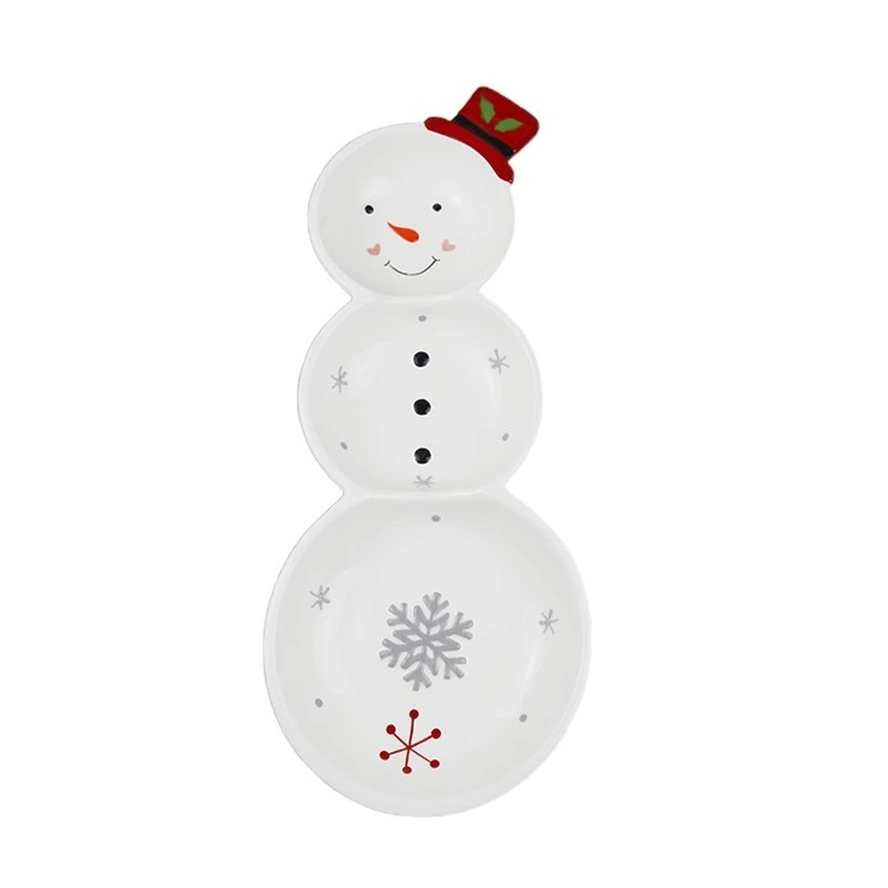 Bowl Triplo Boneco de Neve - 34cm