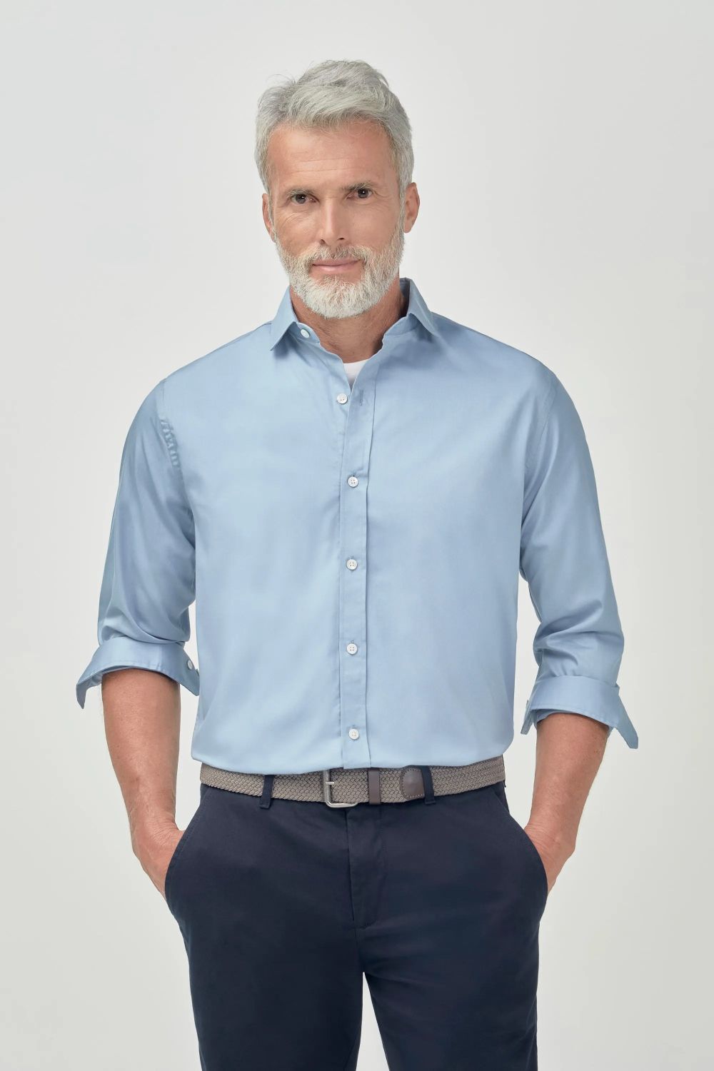 Camisa Chino Azul Claro