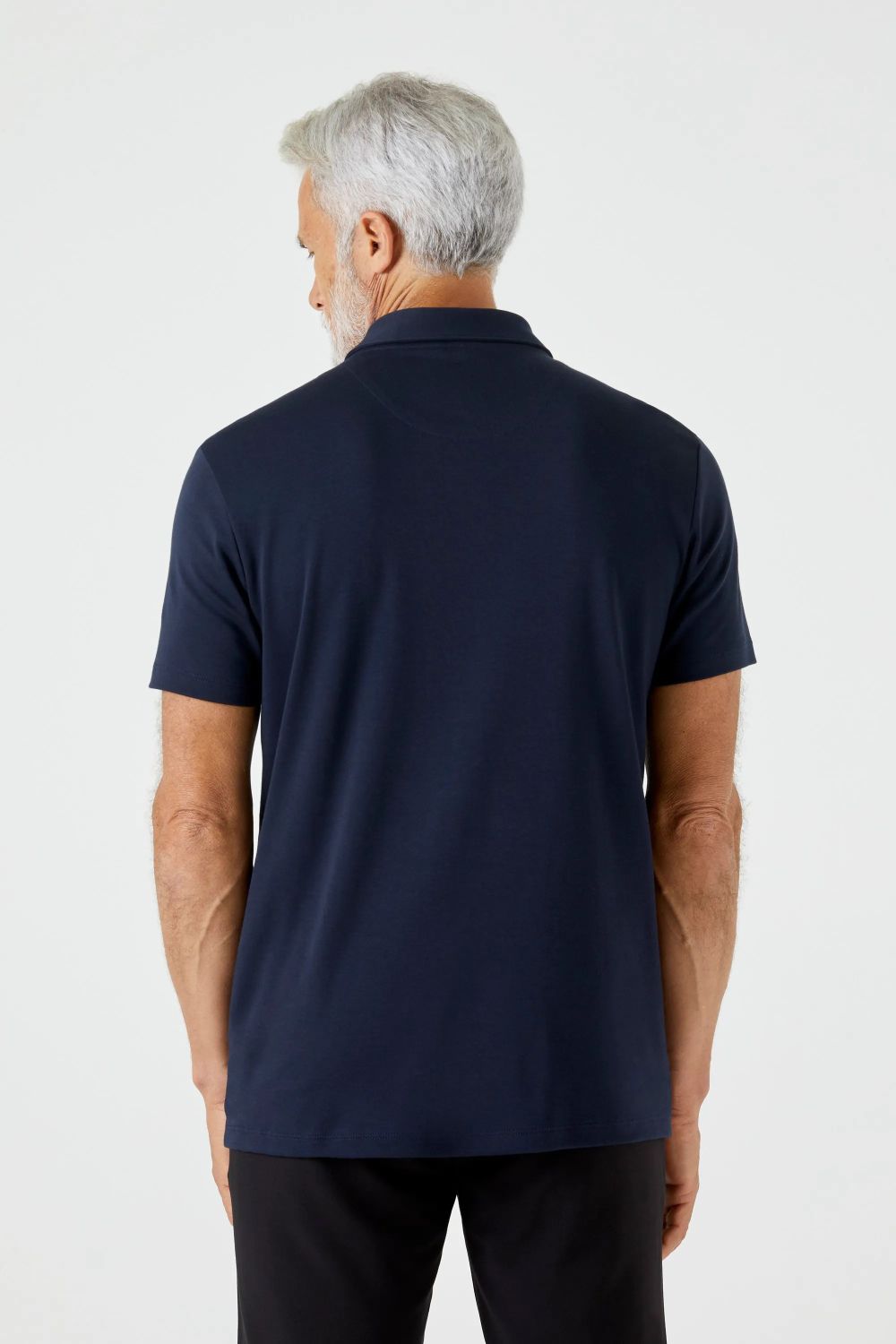 Polo Malha Pima Azul Marinho