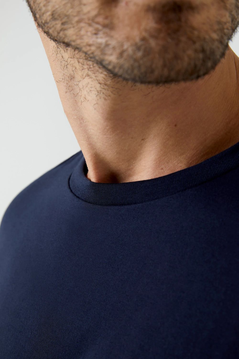 Camiseta Pima Leve Gola C Azul Marinho