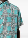 Camisa de linho misto com estampa Nó