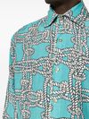 Camisa de linho misto com Estampa Nó