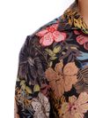 Camisa com estampa Floral Color Fundo Preto